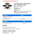 thumbnail image 2 of Front Brake Pad Set - Compatible with 2001 - 2006 Mazda Tribute 2002 2003 2004 2005, 2 of 2