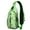 Green-13, variant on Frog Print Sling Backpack, Lightweight Crossbody Daypack with Cute Green Frog Cartoon Pattern, Mushroom and Flower Nature Design, Anti-theft Travel Bag for Forest Lovers, Daily Commute, Gym