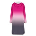 thumbnail image 5 of Olyvenn Womens Gradient Fall Fashion Jacket Tie Dye Long Trench Coat Cotton Fleece Warm Hoodies Jackets Outwear Hot Pink L, 5 of 5
