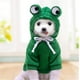 thumbnail image 1 of Sudadera con capucha para perro, suéter básico para perro, abrigo con forma de rana bonita, chaqueta cálida para mascotas, ropa para clima frío, ropa de abrigo para gatos, cachorros (Rana, L) brillar Electrónica, 1 of 5
