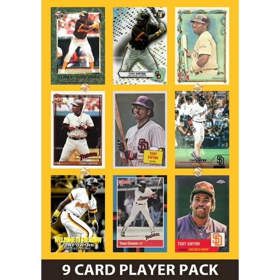 Tony Gwynn San Diego Padres 9 Card Legend Pack Topps Bowman