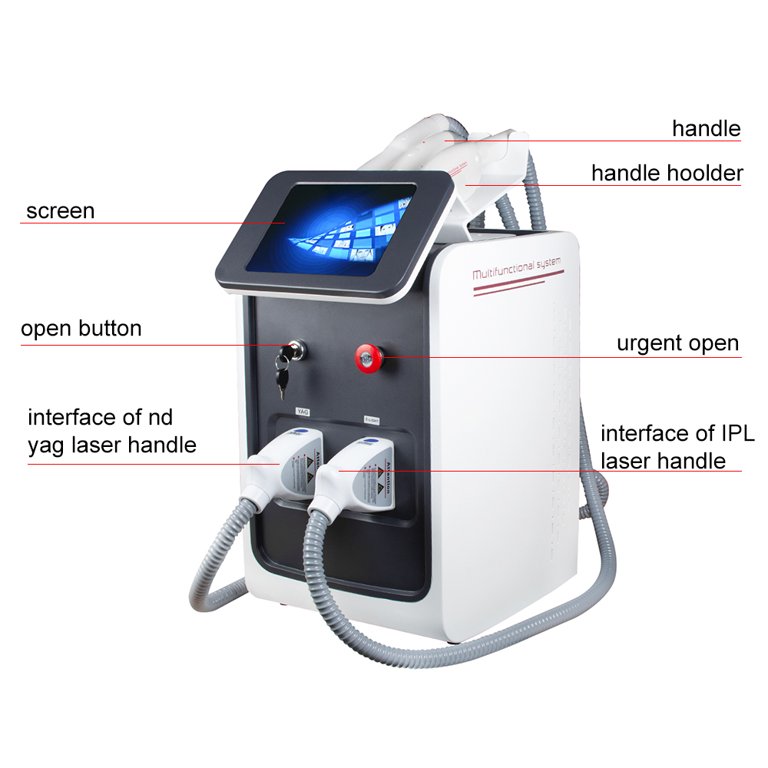 3IN1 SHR Elight IPL YAG Laser Tattoo Permanent Hair Removal Remove