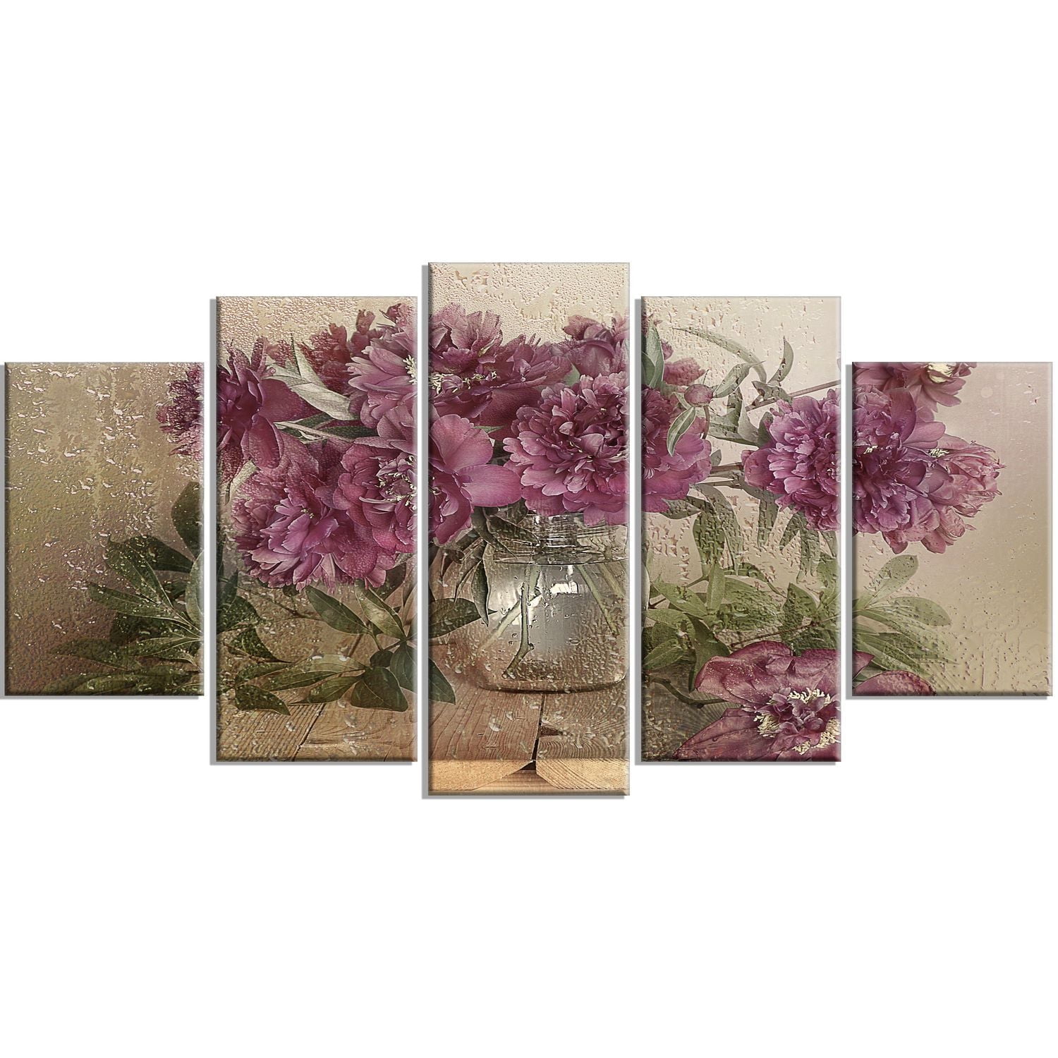 Design Art Bouquet of Pink Peonies Floral Canvas Art Print