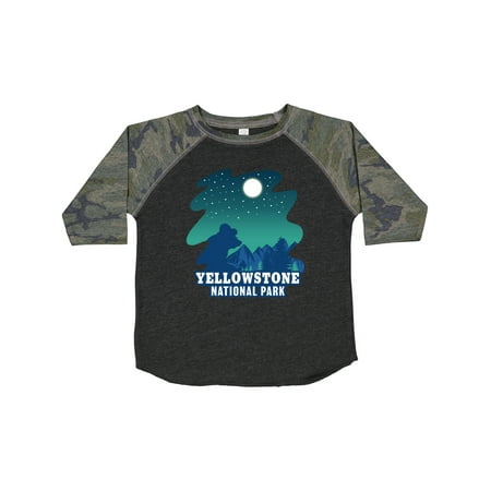 

Inktastic Yellowstone National Park with Bear and Starry Night Gift Toddler Boy or Toddler Girl T-Shirt