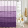 thumbnail image 4 of Fabric Shower Curtain, Purple Striped Gradient Rustic Wood Board Bathroom Curtain with 12 Hooks Waterproof No Bad Odor Machine Washable Bath Curtains for Bathroom, Spa Room, 36"x72", 4 of 6