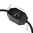 thumbnail image 3 of Uxcell Rotary Cord Switch AC 250V Slide Control Lamp Dimmer 100w with 6ft Power Cord Type A Plug Black 1pcs, 3 of 5