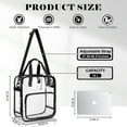 thumbnail image 2 of Cshidworld Clear Bag Stadium Approved 12x12x6, Clear Tote Bag with Reinforced Strap, Crossbody Messenger Shoulder Bag, Transparent Tote Lunch Bag for Work, Sports Games Concerts Festival, Black, 2 of 7