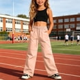 thumbnail image 6 of Linfrsh Lightweight Cargo Pants for Girls Kid Convertible Water-Resistant Zip-Off Outdoor Pants with Drawstring & Pockets(Pink,13-14 Years), 6 of 6