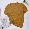 thumbnail image 4 of Fiudx Ofertas de La Semana Blusas con Estampado de Flores Pequeñas para Mujer Top de Manga Corta con Cuello Redondo, 4 of 6