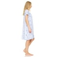 thumbnail image 3 of Lati Fashion Women Nightgowns Short Sleeve Female Nightgowns & Sleepshirts Blue Size Large, 3 of 4