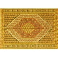 thumbnail image 1 of Ahgly Company Machine Washable Indoor Rectangle Persian Yellow Traditional Area Rugs, 6' x 9', 1 of 4