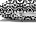 thumbnail image 4 of Black and White Pet Bed, Monochrome Bullseye Style Flowers Curved Half Circles Pattern Abstract, Resistant Pad for Dogs and Cats Cushion with Removable Cover, 24" x 39", Black and White, by Ambesonne, 4 of 4