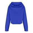 thumbnail image 4 of AXXD Blue Basic Work Shirts for Women Summer 2024 Crop Tops Loose Half Zipper Hooded Sweatshirts Long Sleeve Cropped Hoodie Winter Warm Pullover Tops, 4 of 7