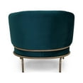 thumbnail image 5 of Herval Upholstered Modern Armchair in Green with Metal Legs, 5 of 9