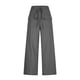 thumbnail image 4 of Pantalones Elásticos de Cintura para Mujeres Pantalones Largos de Cordón de Mezcla de Lino Sólido con Bolsillos Laterales Casual, Pantalones de Lino de Mujer con Bolsillos, 4 of 7