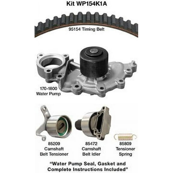 Dayco WP154K1A Water Pump Kit Fits select: 1988-1992 TOYOTA PICKUP, 1988-1989 TOYOTA 4RUNNER