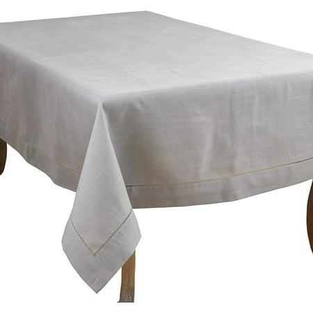 

Fennco Styles Classic Hemstitched Design Border Tablecloth (84 Square Tablecloth)