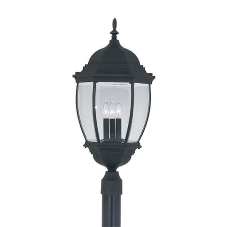 2446-BK-Designers Fountain-Triverton - Three Light Outdoor Post Lantern