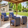 thumbnail image 2 of Giantfurnni Outdoor Patio Chairs Set of 2,High Back Outdoor Chair with Thick Cushions, Outdoor Patio Chair Set for Graden,Blacony,Backyard, 2 of 8