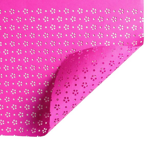 Granjero Gordo Regalos, flores, papel de embalaje para cajas de regalo, papel de embalaje para flores de cerezo hueco de un solo color, resistente al agua (rosa)