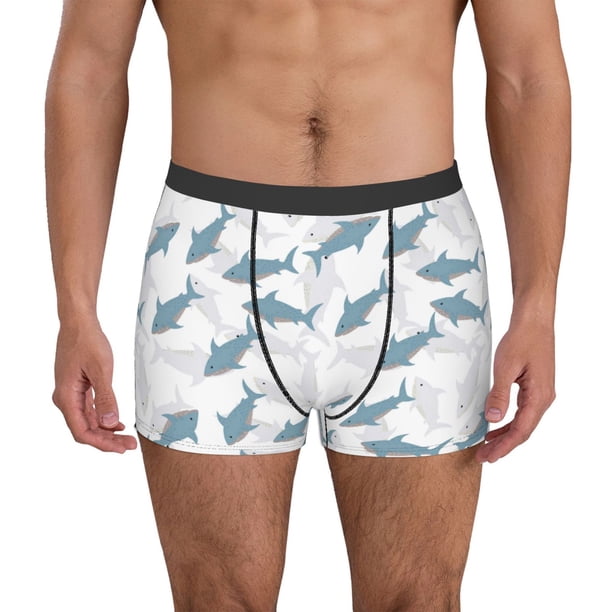 Fotbe Cute Shark Calzoncillos Tipo Boxer con Bolsa de Soporte Total para Hombre, X-Temp Fresco, Transpirable y de Secado Rápido-X-Large