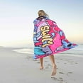 thumbnail image 2 of SLYNSHome Microfiber Beach Towel with Pattern,Oversized Sandproof Beach Towel Quick Drying Camping Super Absorbent Bath Blanket,Soft Breathable for Travel,Camping 27.5x59 Inch, 2 of 5