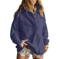 thumbnail image 2 of Blue Womens Fall Tops Sweatshirt for Women Oversized Casual Long Sleeve Button Neck Pullover Tops Fashion Outfits Clothes Sweaters for Women, 2 of 6