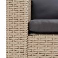 thumbnail image 4 of vidaXL Single Garden Sofa with Cushions Poly Rattan Beige, 4 of 5