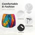 thumbnail image 6 of Lsque Vibrant Parrot Splash Art Printed Women's Running Shorts with Liner Pockets,Elastic Quick Dry Workout Athletic Gym Yoga Shorts,Womens High Waist Shorts-Large, 6 of 9