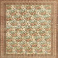 thumbnail image 1 of Ahgly Company Machine Washable Indoor Square Traditional Red Fox Red Area Rugs, 8' Square, 1 of 7