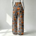 thumbnail image 6 of Trgacdwlo Halloween Lounge Pants Women Fleece Vintage Ghost Pattern Pajama Bottoms Women Winter Warm Womens Fuzzy Pajama Pants, 6 of 6