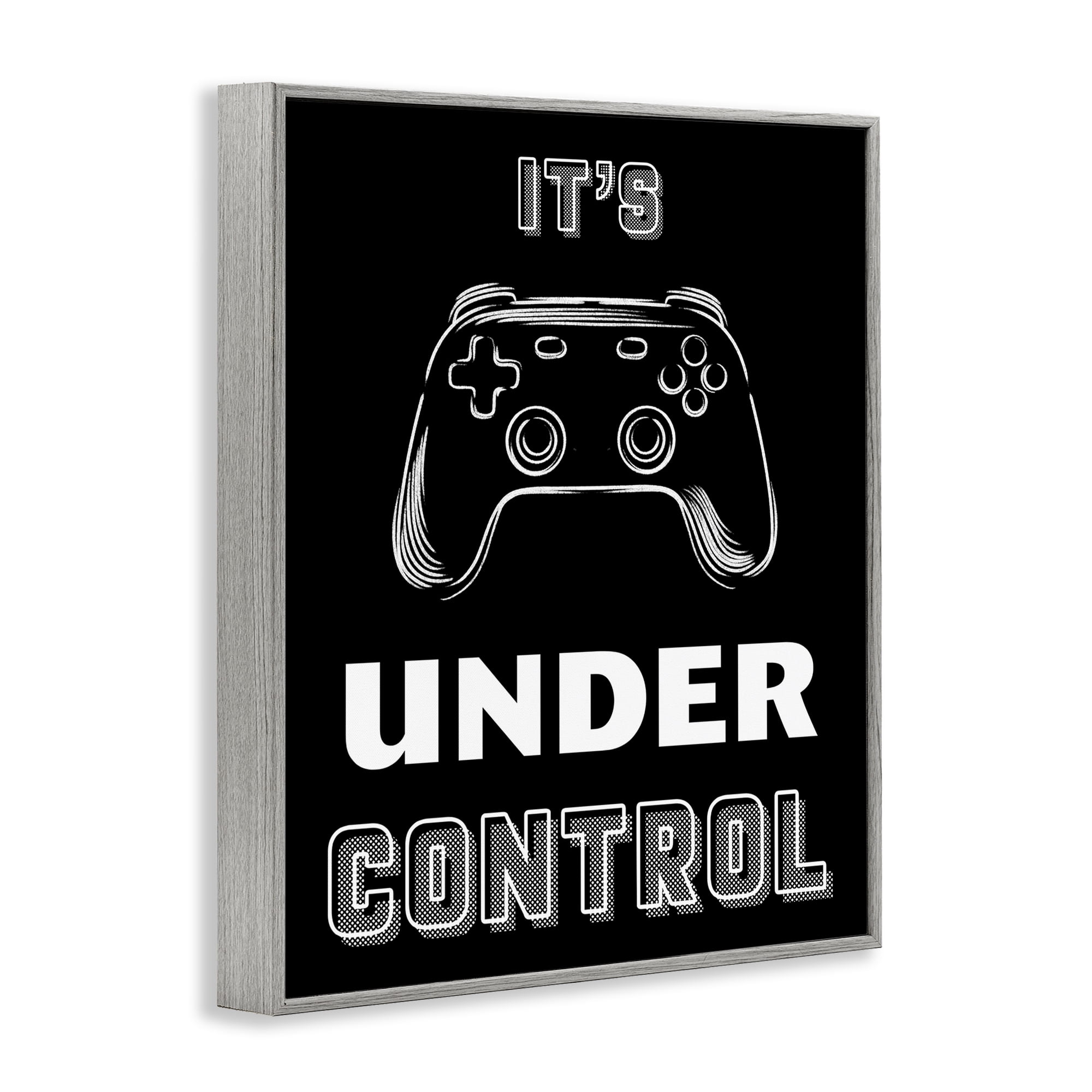 Stupell Industries Under Control Gamer Gray Framed Giclee Art, design by Marcus Prime