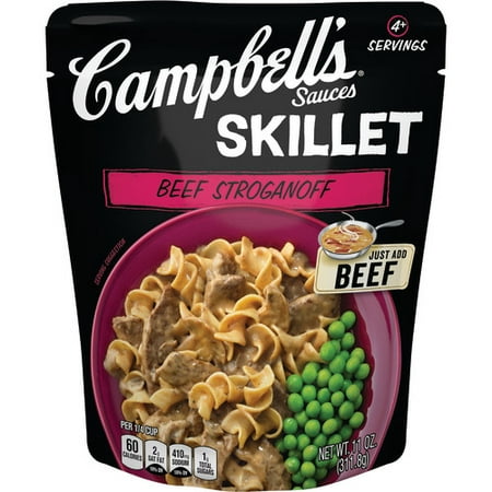 (3 Pack) Campbell's Skillet Sauces Beef Stroganoff, 11 (Best Noodles For Beef Stroganoff)