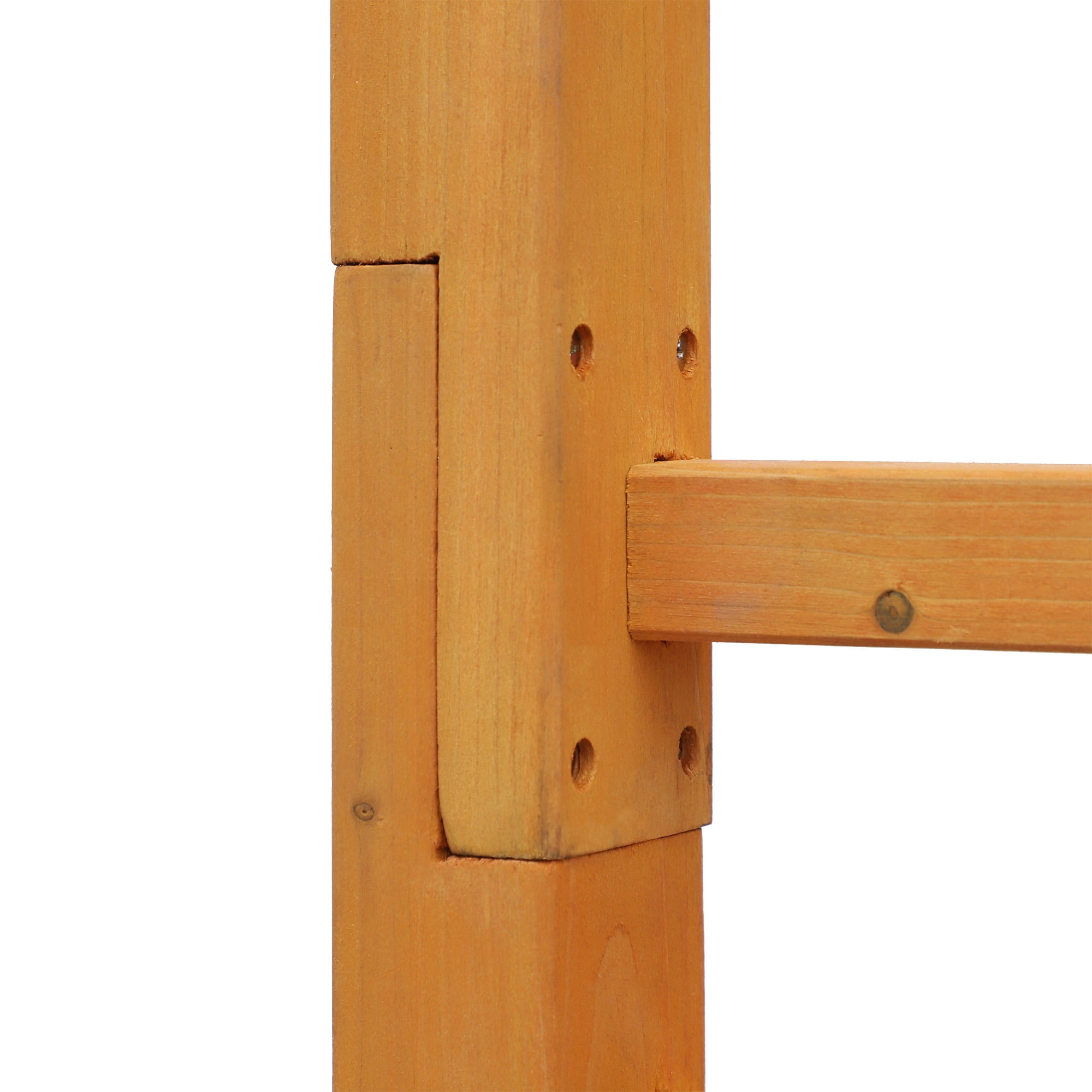 85" Wooden Garden Arbor for Wedding and Ceremony, Outdoor Garden Arch Trellis for Climbing Vines, Orange