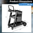 thumbnail image 3 of Costway Chariot de Soudage à 3 Niveaux avec Table Inclinable et 4 Roues, Chaînes de Rangement Anti-Basculement, 3 of 10