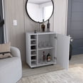 thumbnail image 4 of Modern Style Wick Bar Cart | Used in Dining Room for Display | Features Integrated Wine Storage and Concealed Shelf, 4 of 4