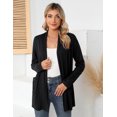 thumbnail image 5 of ZHENWEI Women's Basic Casual Loose Lightweight Long Sleeve Open Front Cardigans with Pockets, 5 of 7