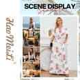 thumbnail image 5 of HAOMEILI Women Short Sleeve Loose Plain Maxi Dresses Casual Long Dresses with Pockets, 5 of 6