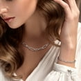 thumbnail image 3 of Everly Women's Sterling Silver 6mm Paperclip Chain Necklace and Bracelet Set - 16 in + 7.5 in, 3 of 10