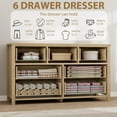 thumbnail image 6 of IDEALHOUSE Natural Rattan, 7 Drawers, Dressers Bedroom Storage Chest, Modern Organizer, Wood Dresser for Home, 6 of 8