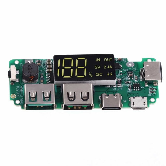 Methold Módulo de carga de Interfaz USB portátil Protección contra cortocircuitos digital Boost Step-up Board Accesorios Electrónica miscelánea 3 tipos de puerto