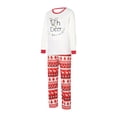 thumbnail image 3 of Diconna Christmas Family Pajamas Set Letter Deer Print Tops Trousers Romper, 3 of 9