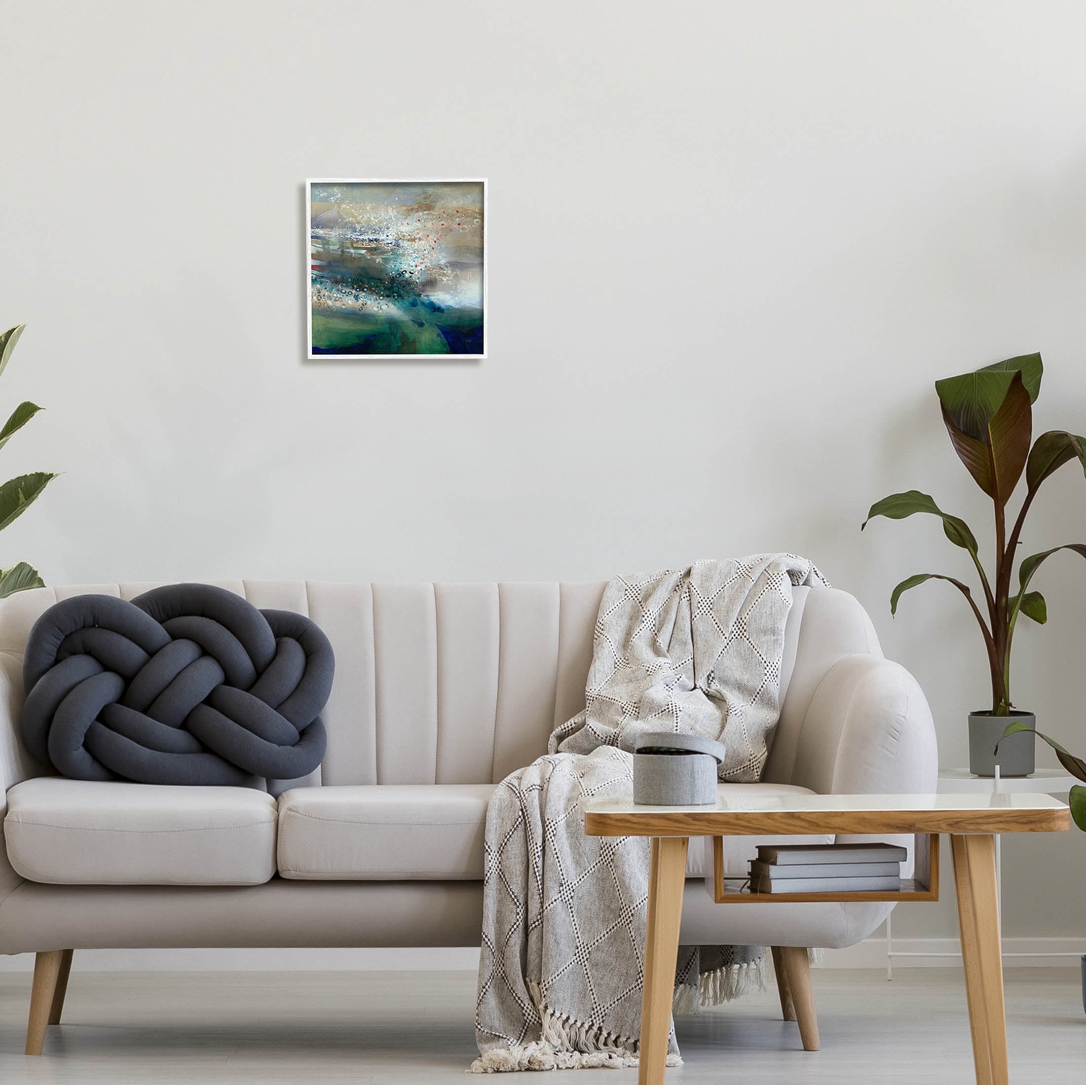 Stupell Industries Layered Circular Pattern Collage Graphic Art White Framed Art Print Wall Art, Design by K. Nari