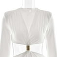 thumbnail image 6 of Cut-Out Evening Gown with Gold Belt Accent (S, Black), 6 of 6