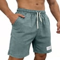 thumbnail image 4 of Aimik Mens Casual Shorts Elastic Waist Bottom Patch Mens Lounge Shorts Summer Soft Comfort Shorts for Home or Weekend, 4 of 5