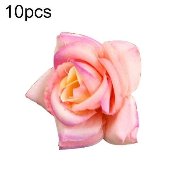 Farfi 10 Uds. Cabeza de flor de seda Rosa Artificial Diy boda Navidad corona decoración artesanal