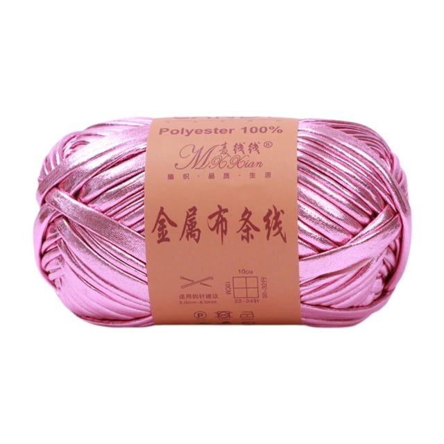 Hilo metálico brillante de 40 m para decoración del hogar, principiantes, bricolaje, tela elástica suave de 100 g Violeta