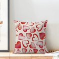 thumbnail image 3 of Valentines Day Pillow Covers 18 X 18 Inch Set of 2, Valentines Day Red Love Heart Valentines Day Throw Pillows Valentine Outdoor Decorative Cushion Cases for Couch Home Sofa Living Room, 3 of 6