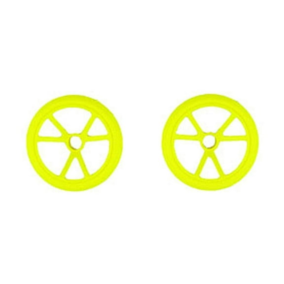 Hot Wheels RC Sky Shock Vehicle (Flame Design DNM64) - Replacement Yellow Front Wheels