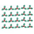 thumbnail image 1 of Artificial Holly Leaves Berries, Bright Color Multi Purpose  Holly Leaves Red Berries  For Window, 1 of 8